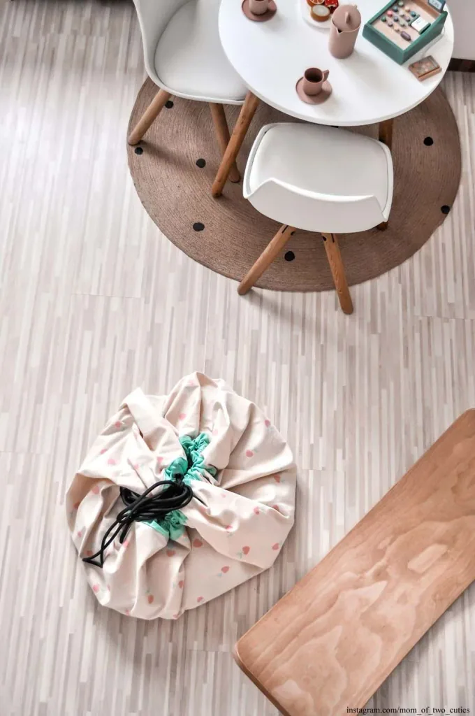 Play&Go Spielzeugsack, Spielzeugkorb, Spielzeug aufbewahrungstasche, Farbe: Kirschliebe