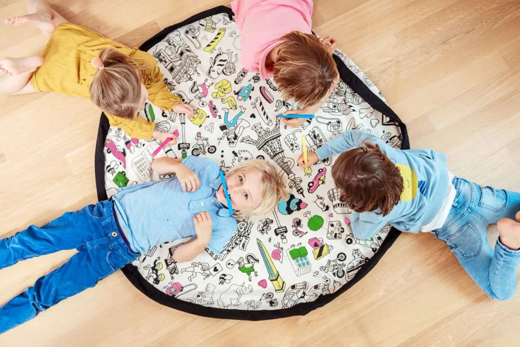 Play&Go Spielzeugsack, Spielzeugkorb, Spielzeug aufbewahrungstasche, Farbe: OMY PARIS