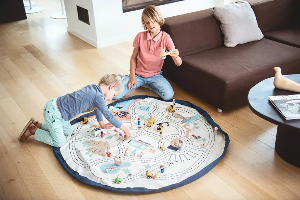 Play&Go Spielzeugsack, Spielzeugkorb, Spielzeug aufbewahrungstasche, Farbe: L.A. Straßenkarte