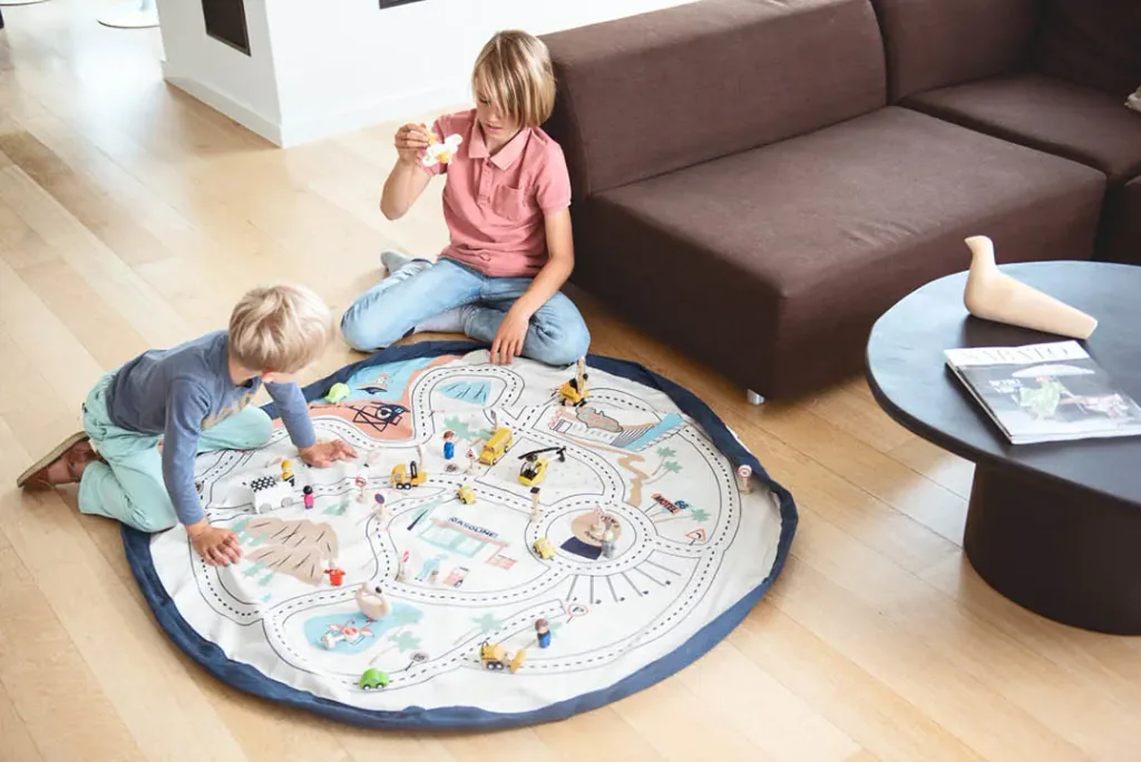 Play&Go Spielzeugsack, Spielzeugkorb, Spielzeug aufbewahrungstasche, Farbe: L.A. Straßenkarte