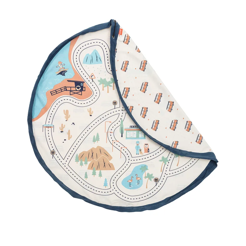Play&Go Spielzeugsack, Spielzeugkorb, Spielzeug aufbewahrungstasche, Farbe: L.A. Straßenkarte
