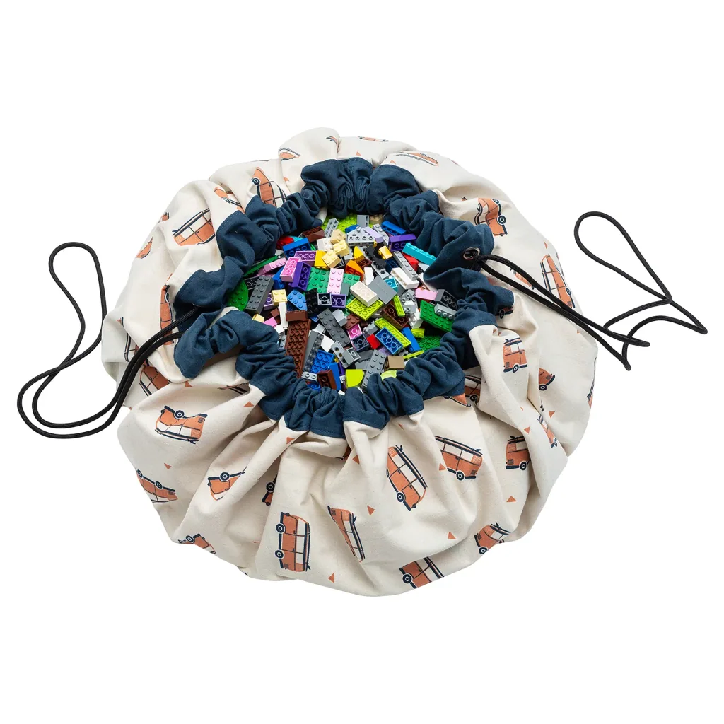 Play&Go Spielzeugsack, Spielzeugkorb, Spielzeug aufbewahrungstasche, Farbe: L.A. Straßenkarte