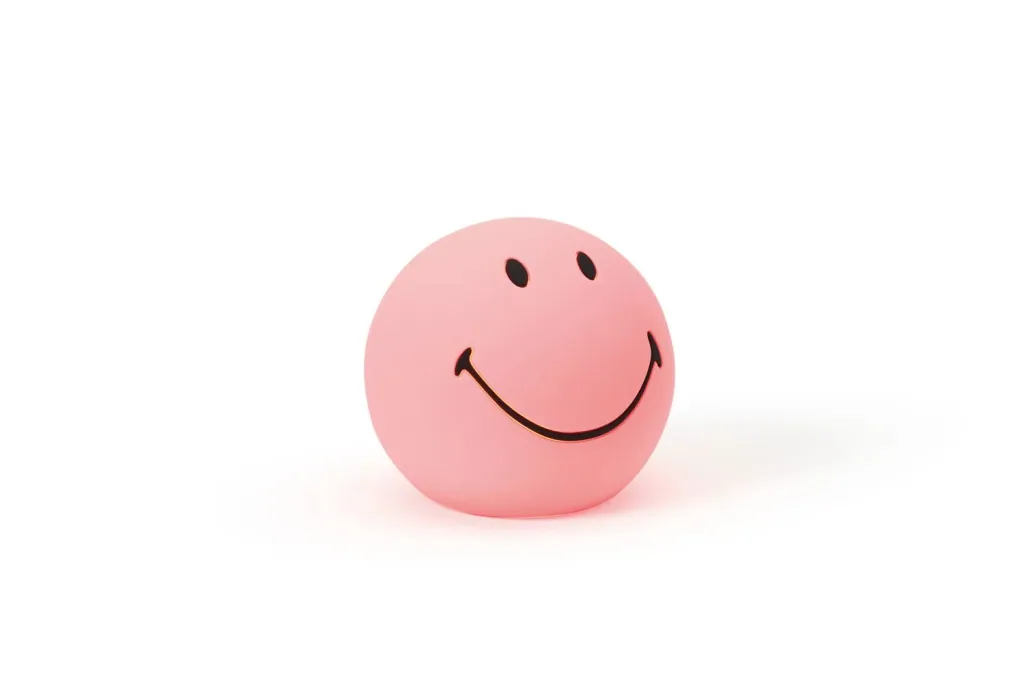 Mr Maria Nachtlicht, Stilllicht - für Kinder, rosa Smiley, schaltet sich nach 15 Minuten automatisch aus