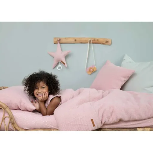 Little Dutch Kinderbettwäsche uni rosa "Pure Pink" 100 x 135