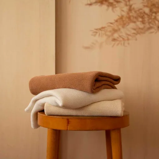 Nobodinoz Strickdecke biskuit