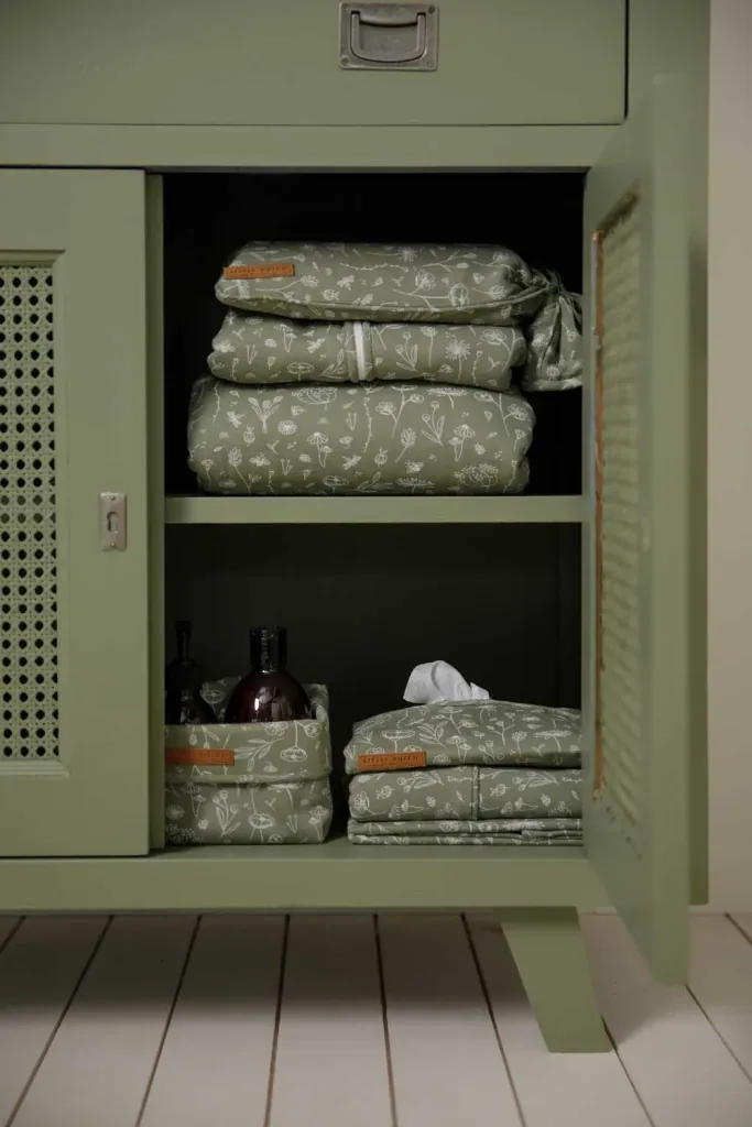 Little Dutch Feuchttuch Box Bezug "Wild Flowers" oliv