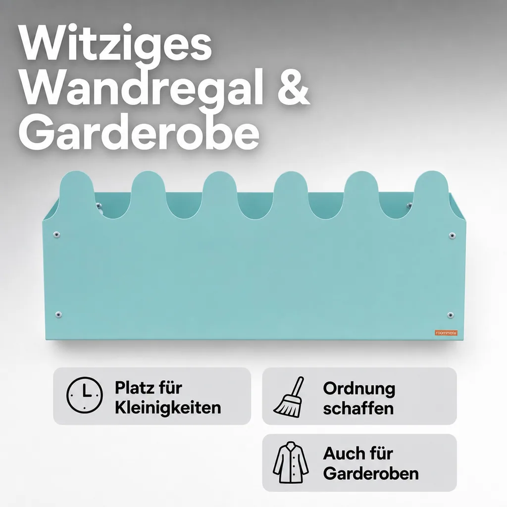 Roommate Wandbox Sinus Metall mint