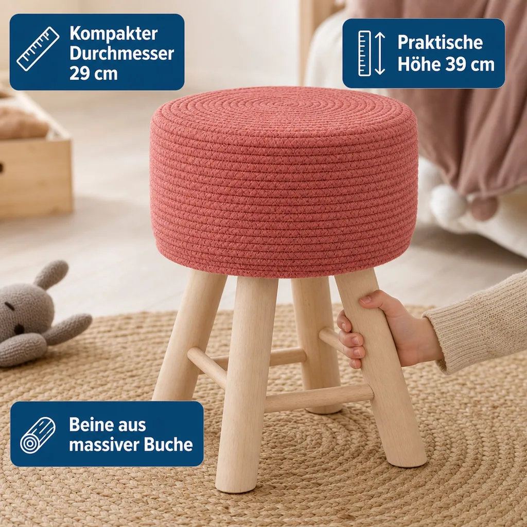 Kidsdepot Kinderhocker "Iggy" koralle