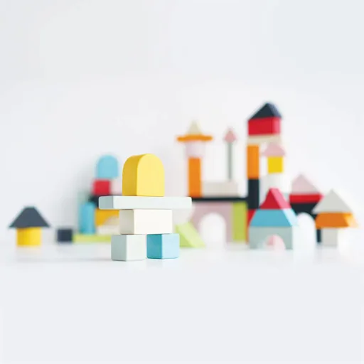Le Toy Van 60 Bauklötze Holz pastell bunt