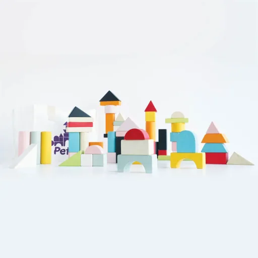 Le Toy Van 60 Bauklötze Holz pastell bunt
