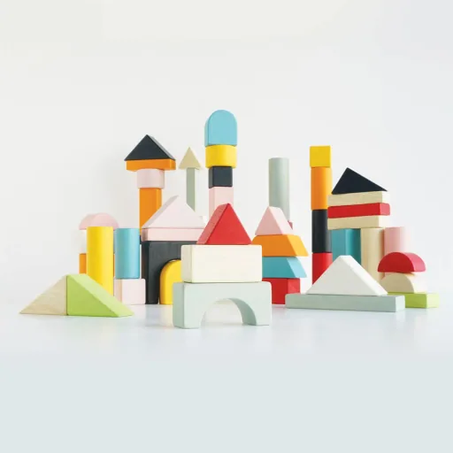 Le Toy Van 60 Bauklötze Holz pastell bunt
