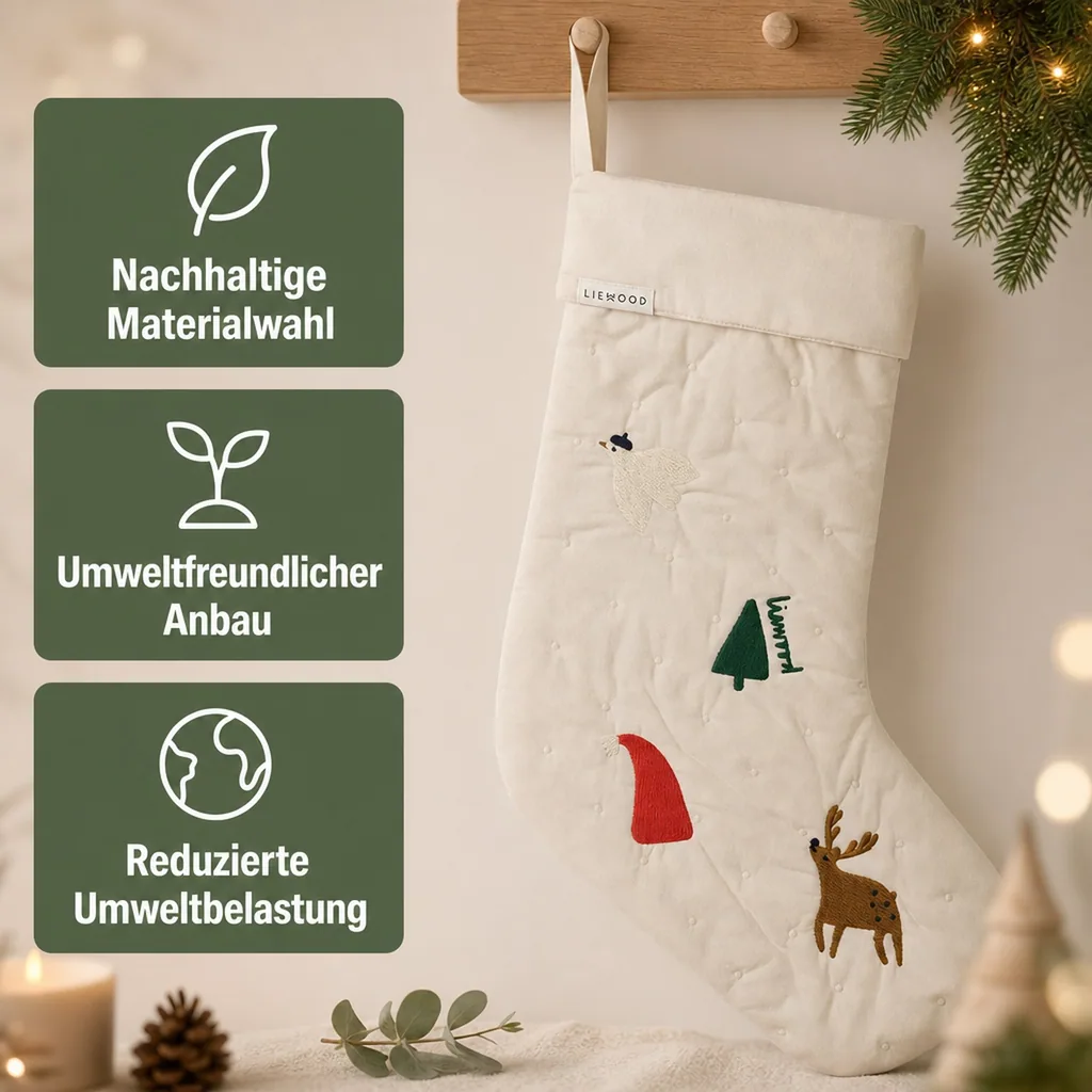 Liewood Weihnachtsstrumpf, Nikolausstrumpf aus Bio-Baumwolle - Basil