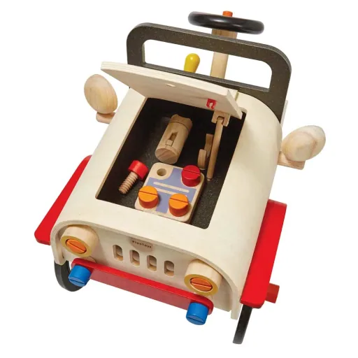 Plan Toys Spielzeug Automechaniker/Fahrsimulator Holz