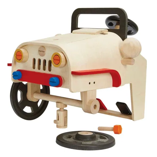 Plan Toys Spielzeug Automechaniker/Fahrsimulator Holz
