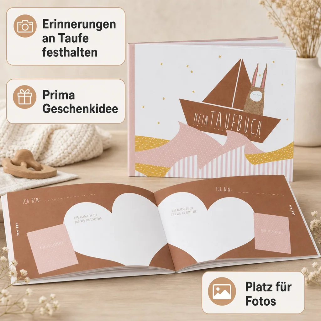 Ava & Yves Erinnerungsbuch Meine Taufe Mädchen