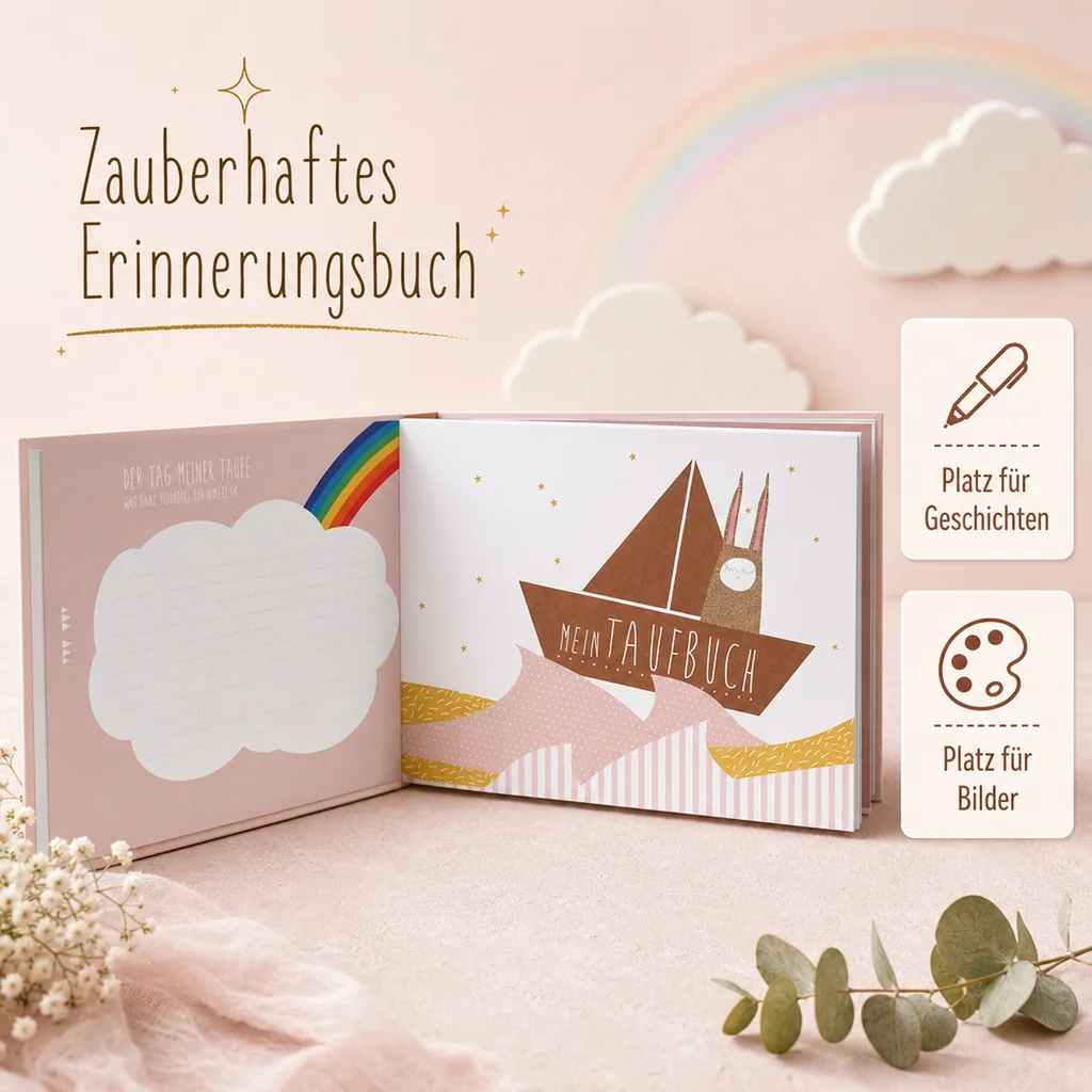 Ava & Yves Erinnerungsbuch Meine Taufe Mädchen