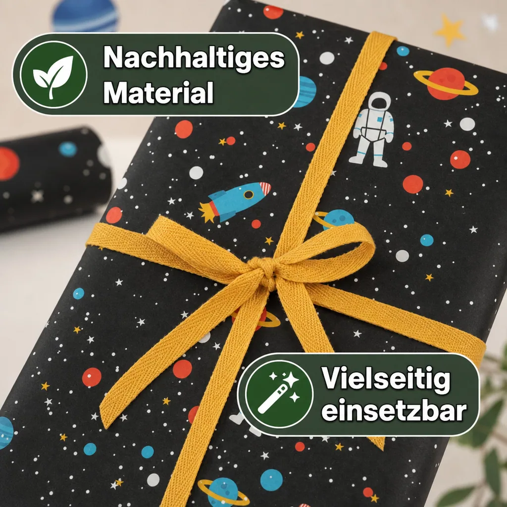 Ava & Yves Geschenkpapier Weltraum