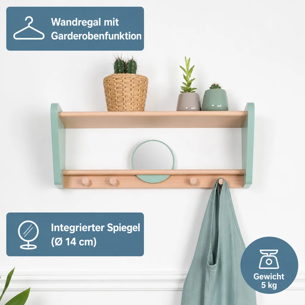 Jungle by Jungle Wandregal Garderobe grün