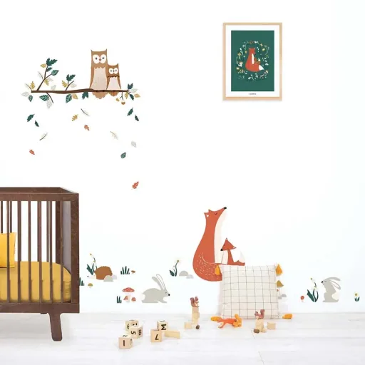 Lilipinso Wandsticker A3 Waldtiere grau braun