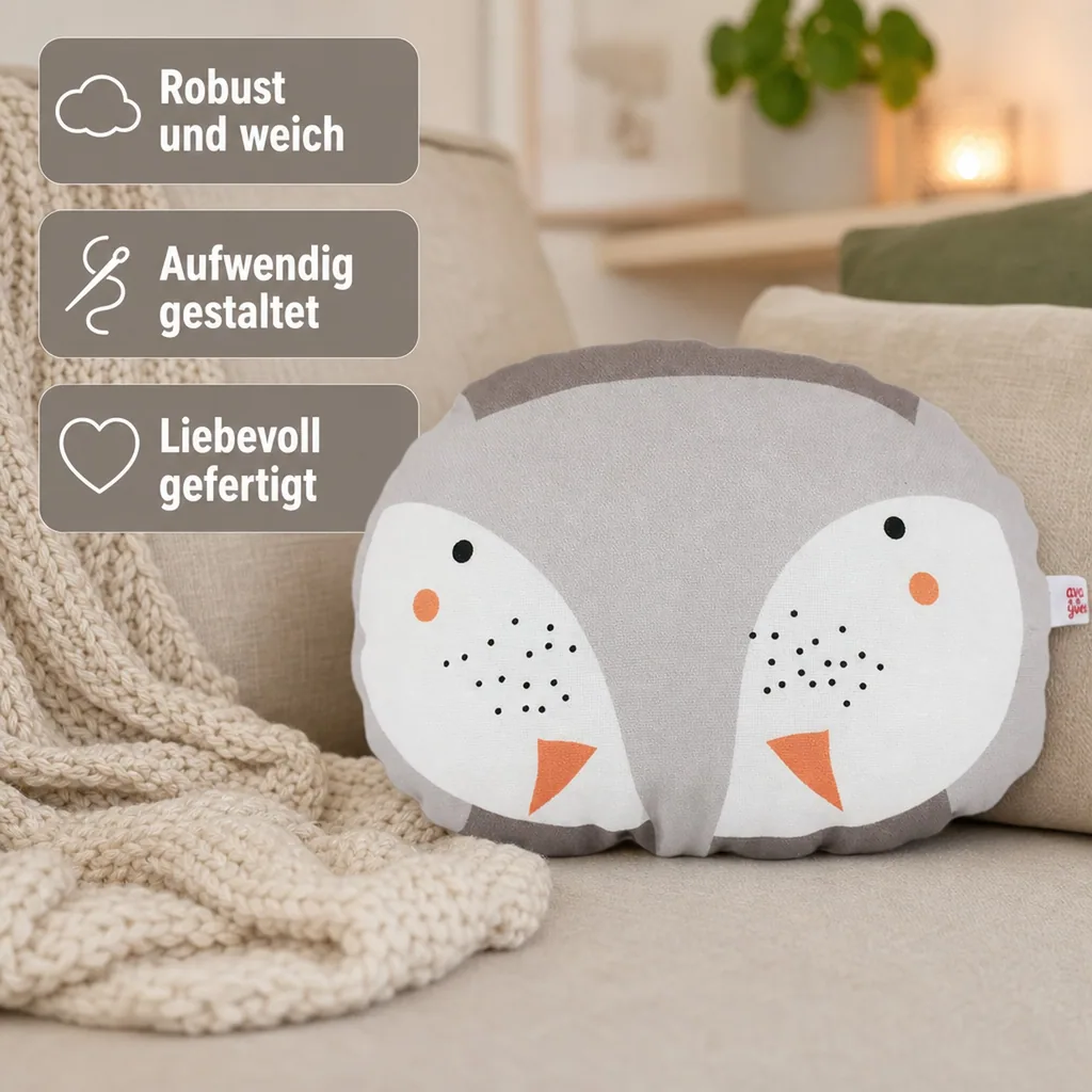 Ava & Yves Mini Dekokissen oval Elefant
