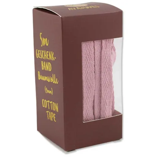 Ava & Yves Geschenkband Baumwolle rosa