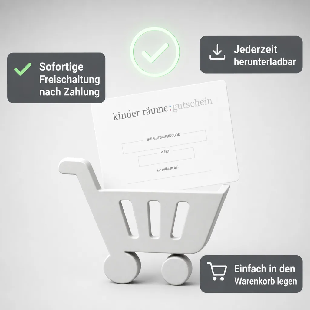 kinder räume Gutschein