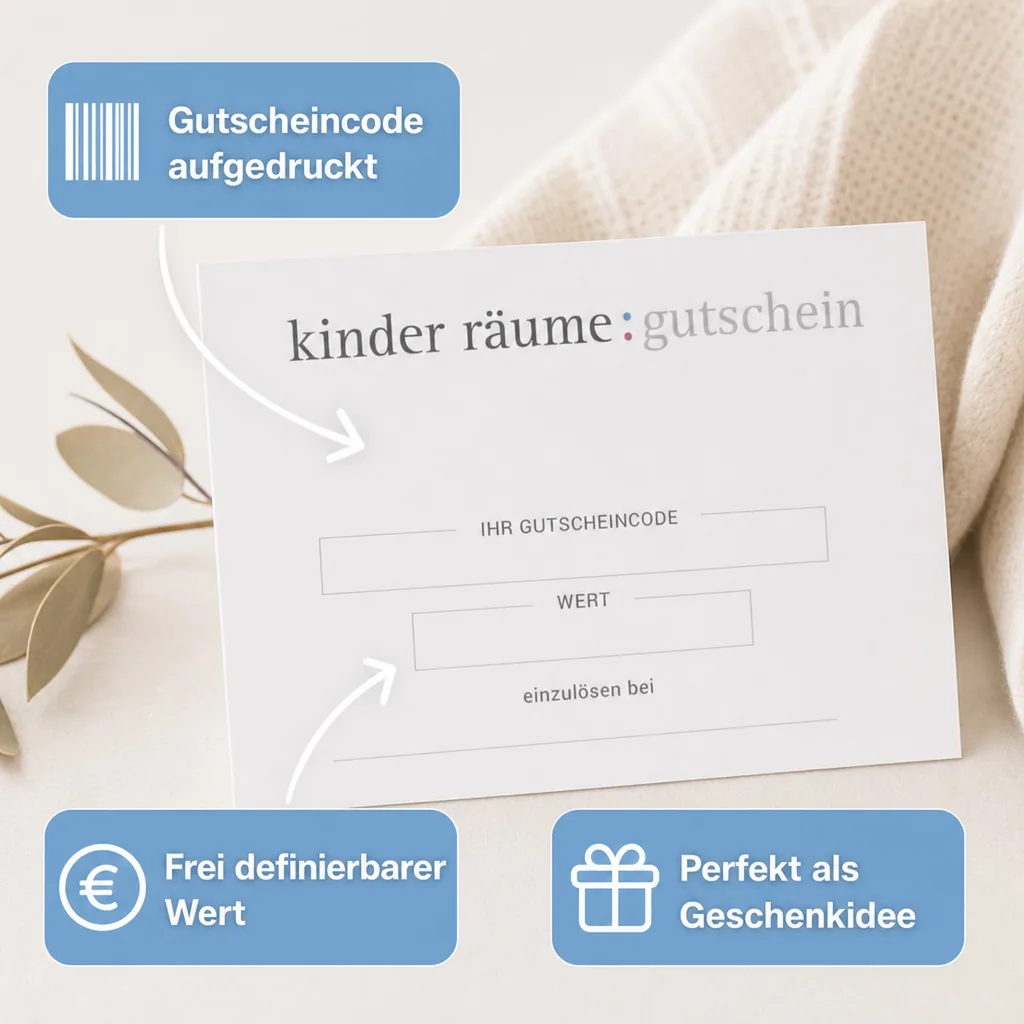 kinder räume Gutschein
