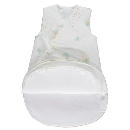 Nobodinoz Babyschlafsack "Cloud" geometrische Formen aqua weiss, Größe: 0 - 6 Monate