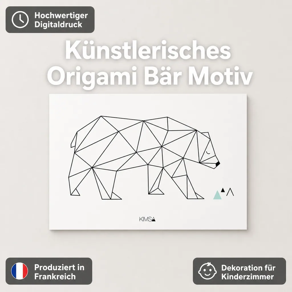 Lilipinso Poster Origami Bär