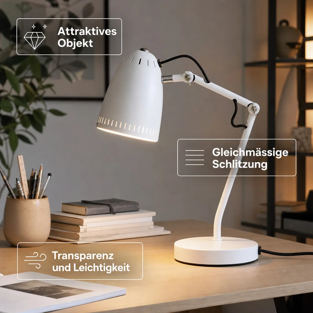 Superliving Schreibtischlampe "Dynamo 345" matt weiss