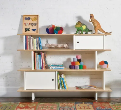 Oeuf Bücherregal Birke weiß