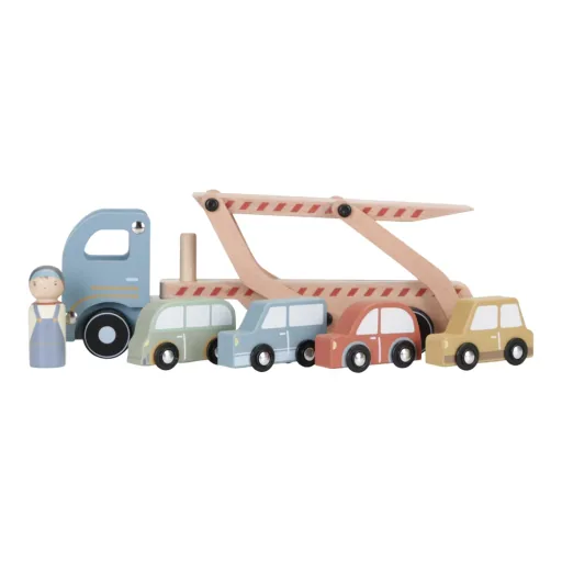 Little Dutch Holz Autotransporter blau
