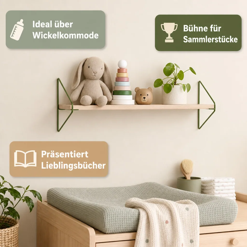 Kids Concept Wandboard Holz/Metall natur mit grün