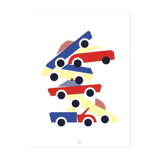 Lilipinso Poster-Set Fahrzeuge rot blau gelb