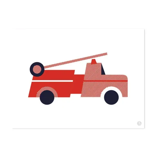 Lilipinso Poster-Set Fahrzeuge rot blau gelb