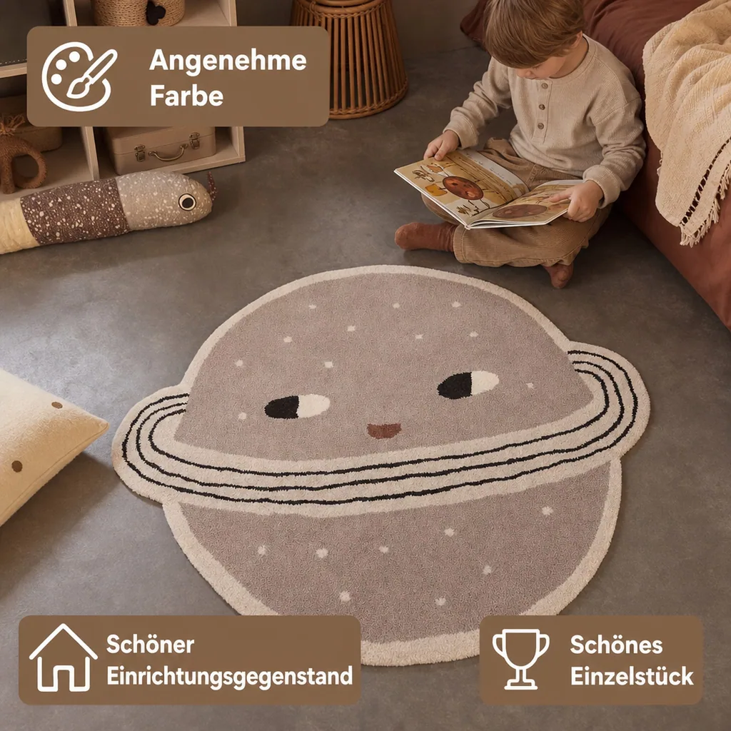 OYOY Kinderteppich Planet