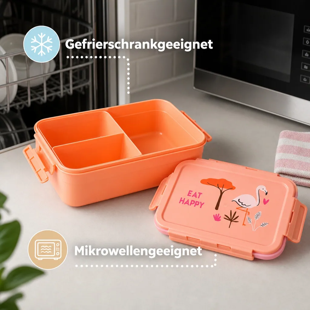 Rice Brotdose groß Flamingo