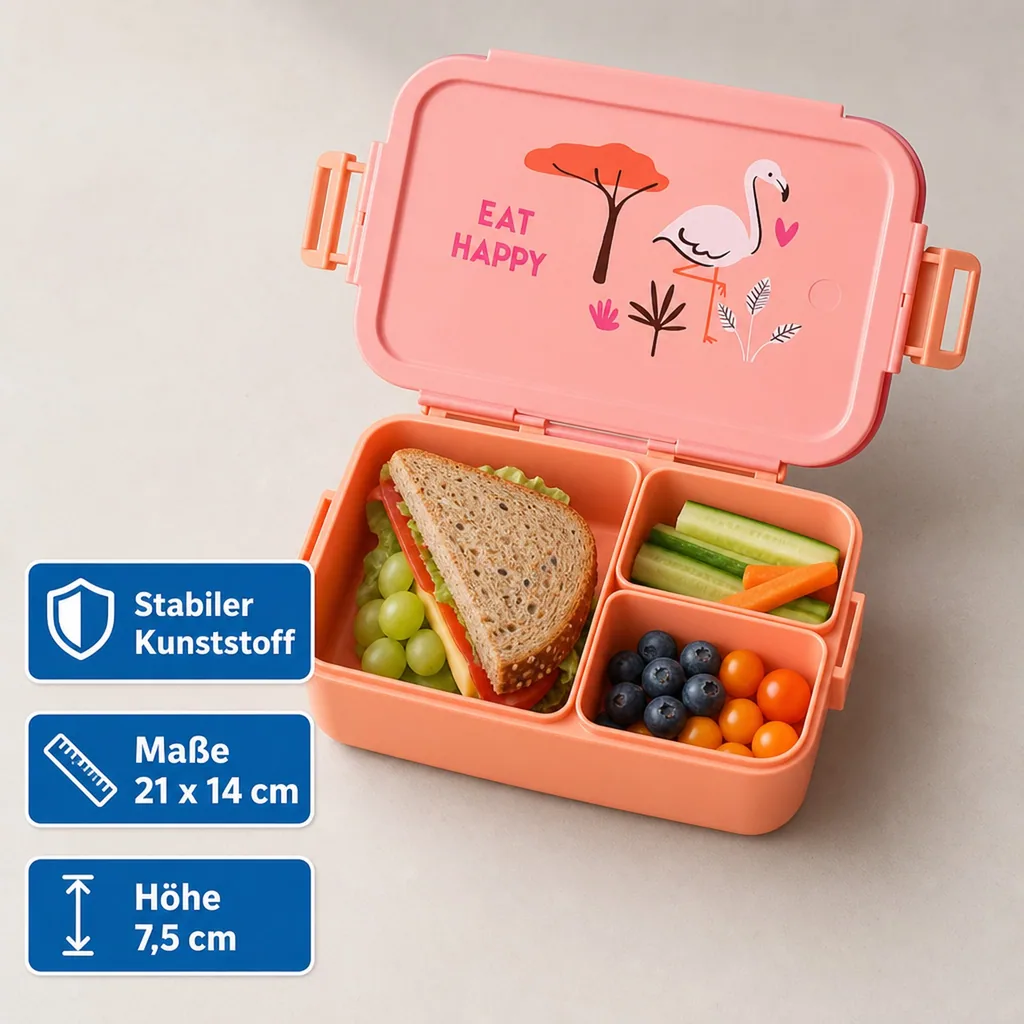 Rice Brotdose groß Flamingo