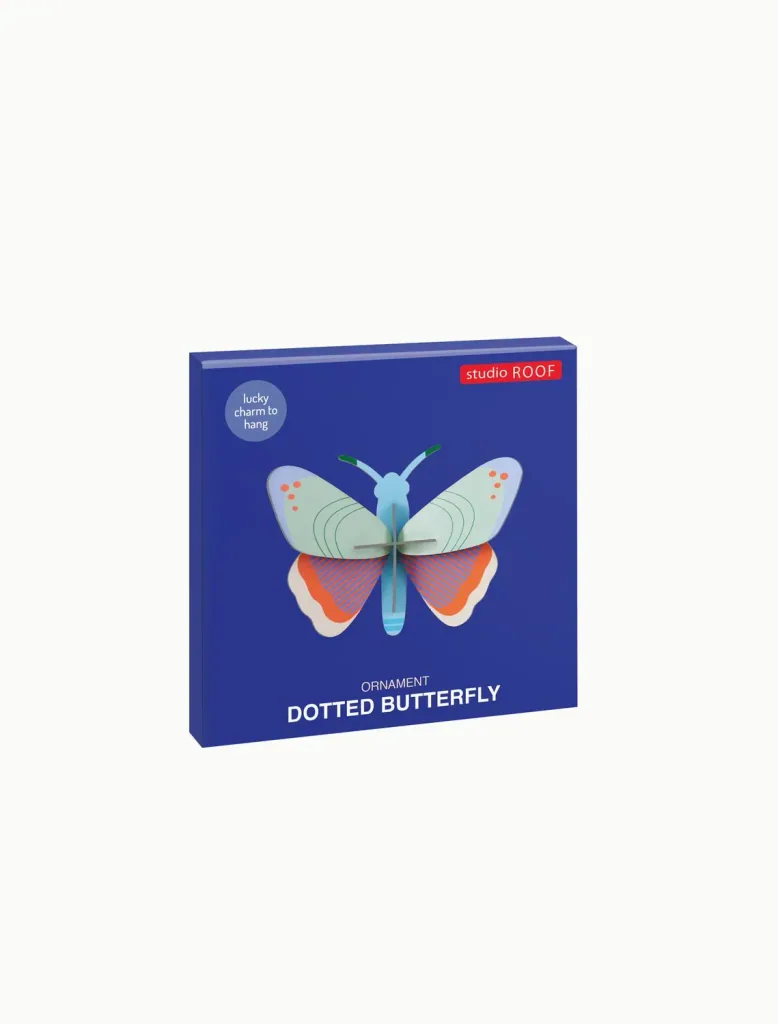 Studio ROOF Ornament, Bastel-Set, 3D Wandobjekt - Gepunkteter Schmetterling