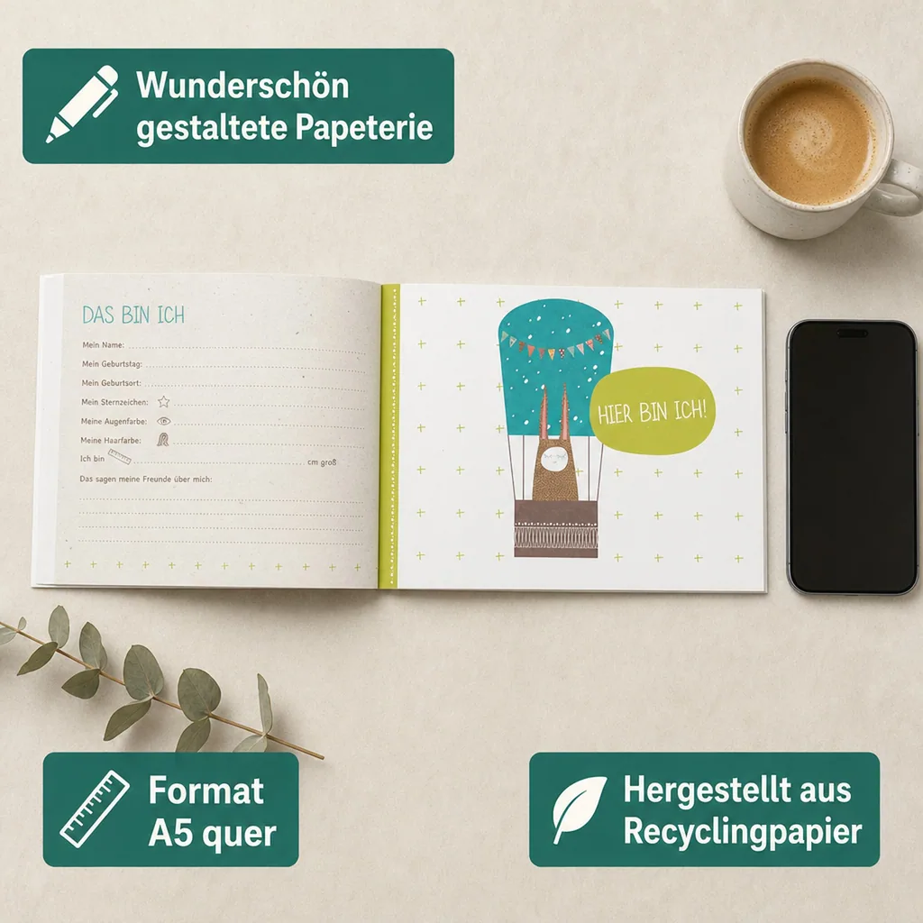 Ava & Yves Erinnerungsbuch Hier bin ich