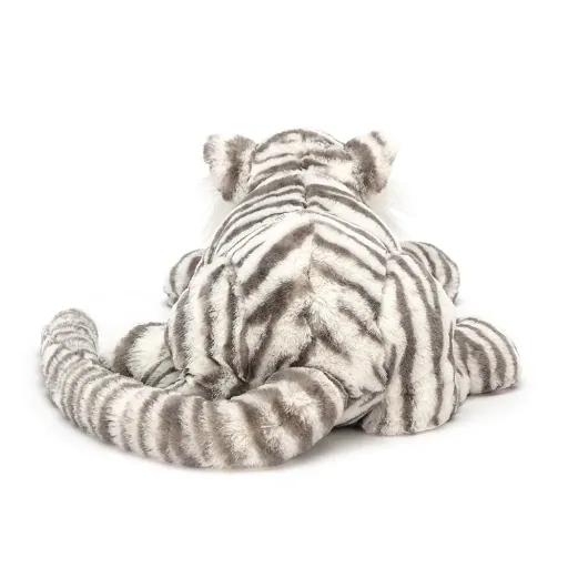 Jellycat Kuscheltier, Plüschtier, Stofftier - Sacha Snow Tiger, Größe: Groß - H12 X B46 CM