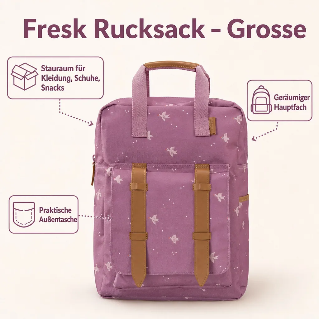 Fresk Rücksack - Grosse, 38x28x10 cm, Farbe: Schwalbe