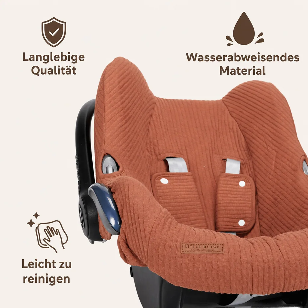 Little Dutch Babyschalenbezug 0+, Farbe: Rost rot