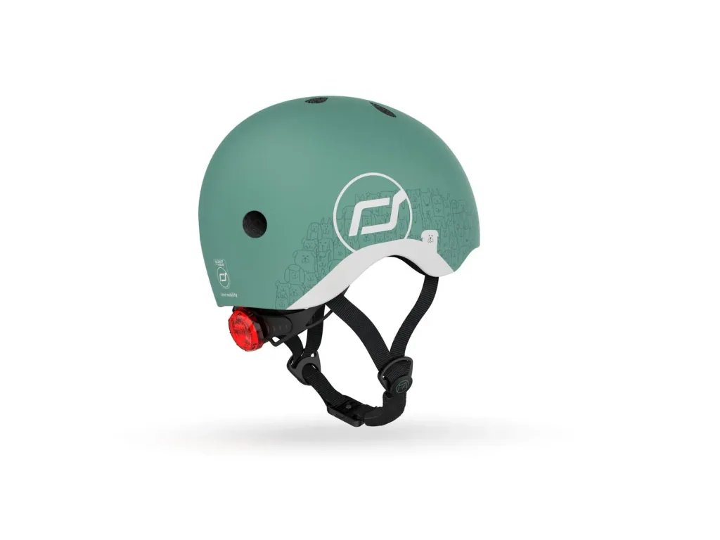 Scoot & Ride Reflective Helm, Roller Helm XXS-S, Farbe: Forest