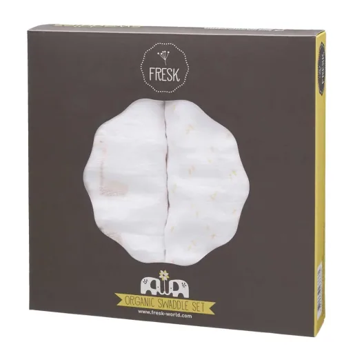 Fresk Mulltuch Swaddle Schwan pfirsich