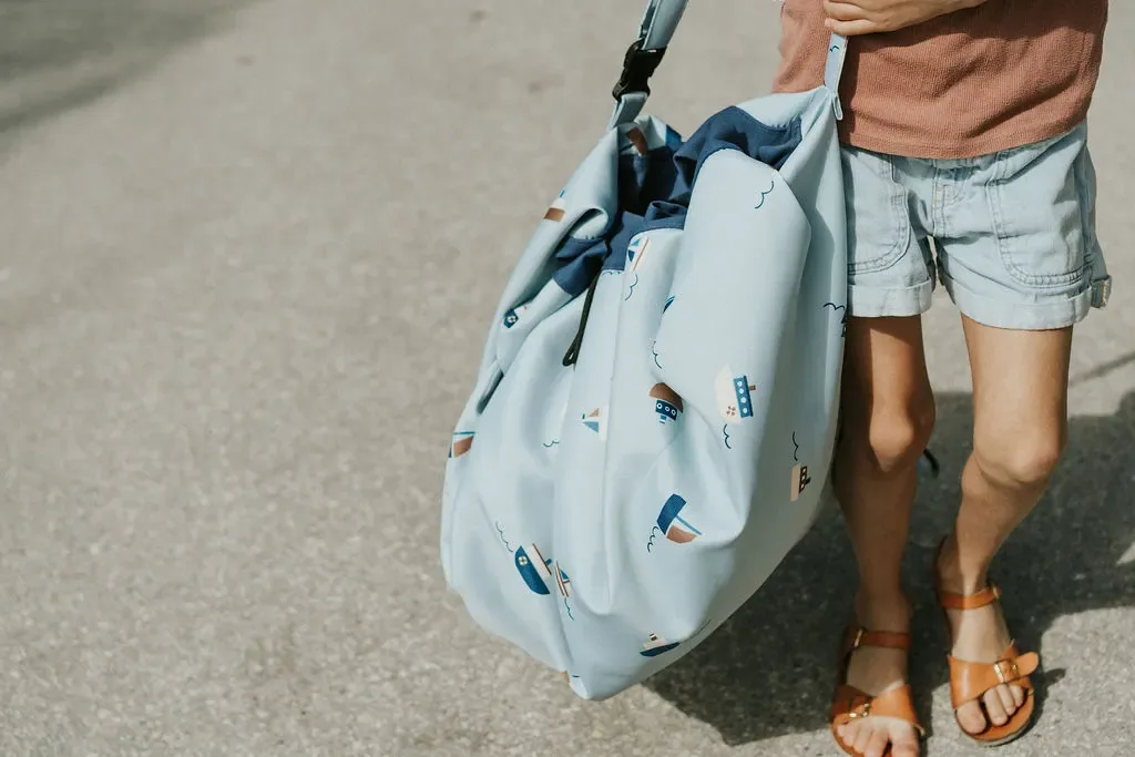 Play&Go Spielzeugsack, Spielzeugkorb, Spielzeug aufbewahrungstasche - Draussen, Farbe: Boote