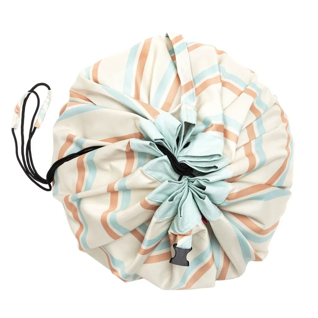 Play&Go Spielzeugsack, Spielzeugkorb, Spielzeug aufbewahrungstasche - Draussen, Farbe: Streifen