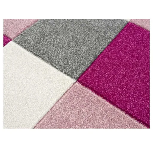 Livone Kinderteppich Patchwork rosa, Teppichgrösse: 160 x 230 cm