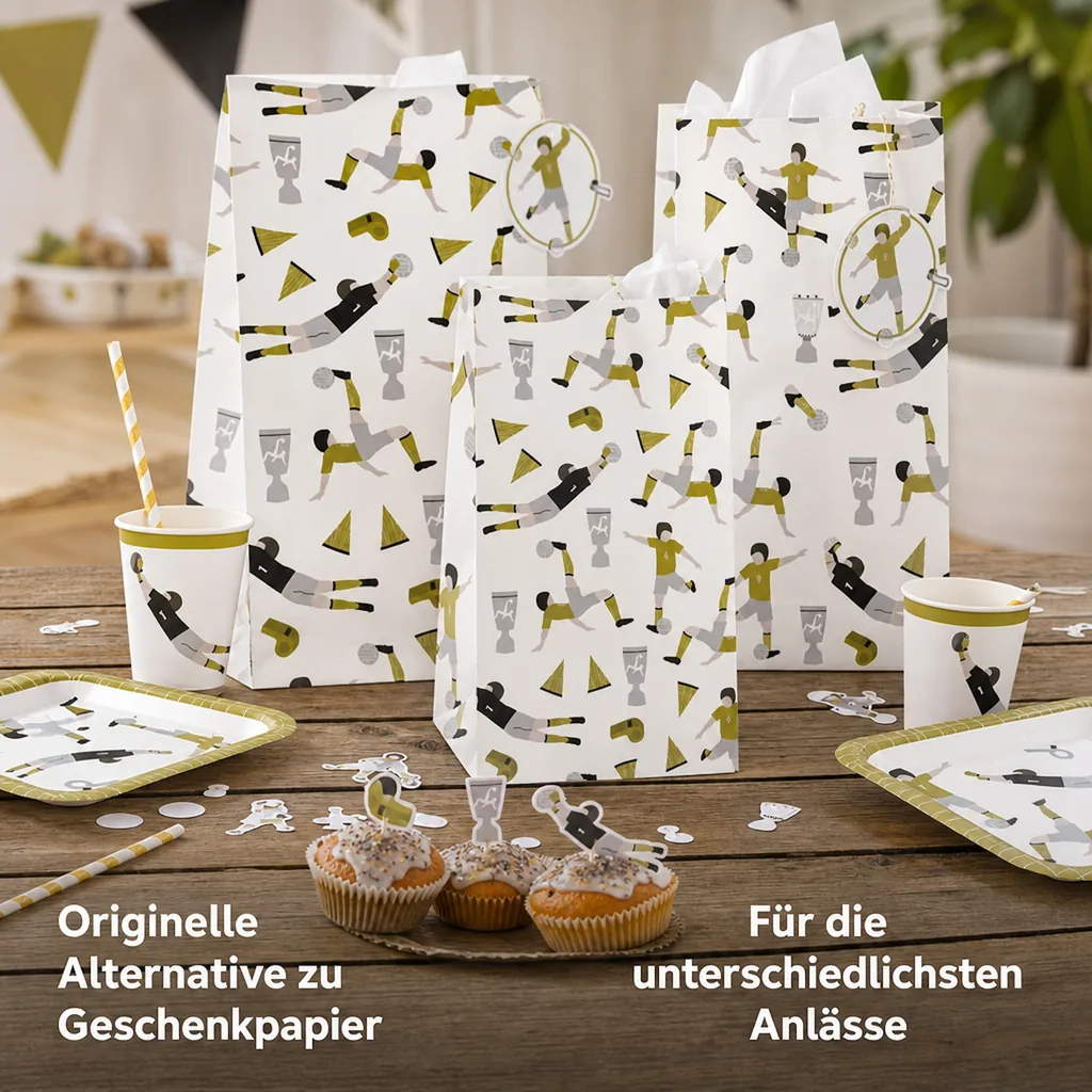 Ava & Yves Geschenk Papiertüten Fussball