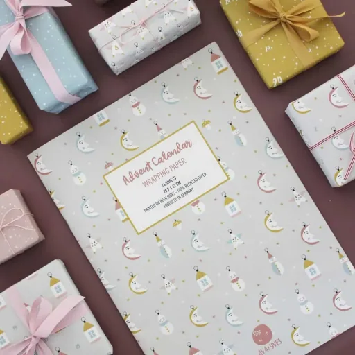 Ava & Yves Geschenkpapier Adventskalender Weihnachtstraum